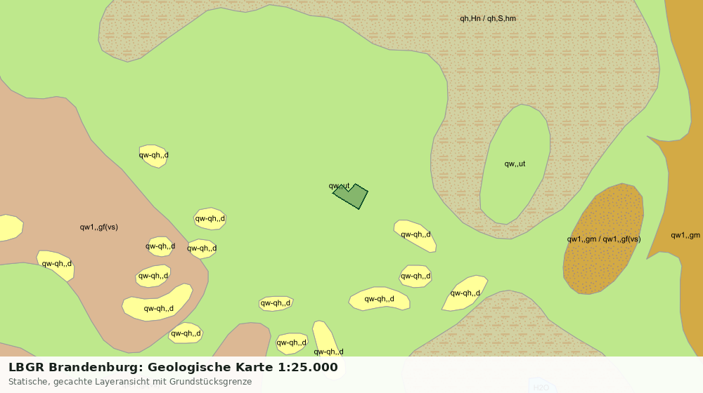 Statische Kartenansicht: LBGR Brandenburg: Geologische Karte 1:25.000