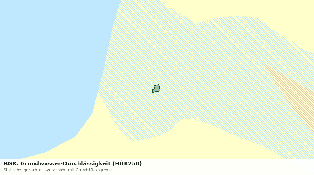 Statische Kartenansicht: BGR: Grundwasser-Durchlässigkeit (HÜK250)