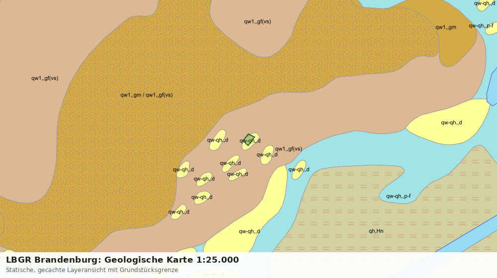 Statische Kartenansicht: LBGR Brandenburg: Geologische Karte 1:25.000