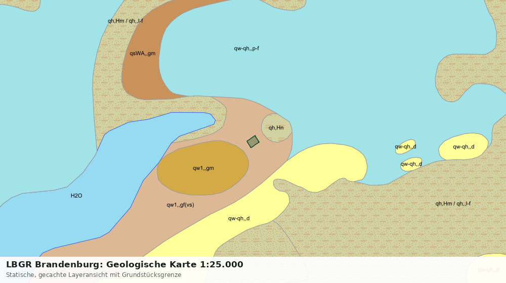 Statische Kartenansicht: LBGR Brandenburg: Geologische Karte 1:25.000