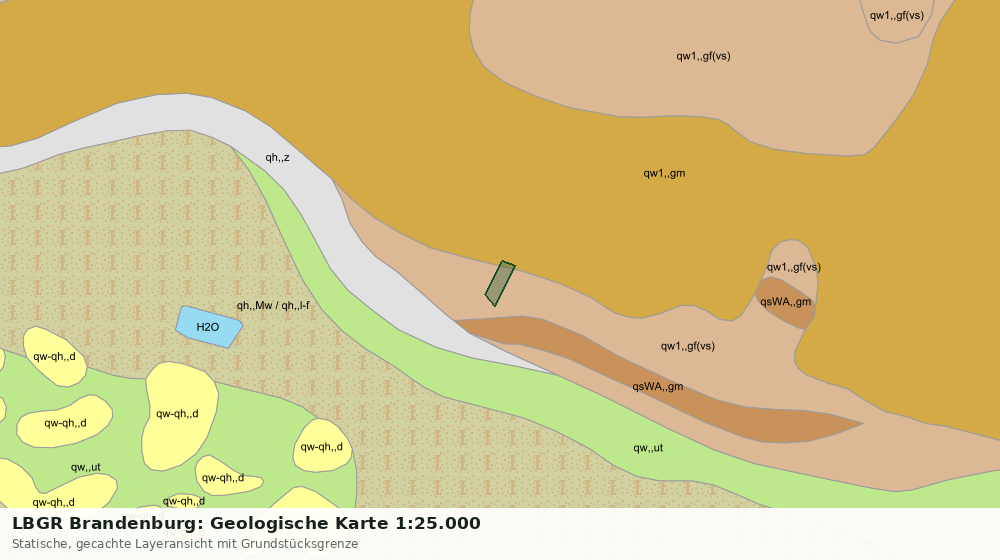 Statische Kartenansicht: LBGR Brandenburg: Geologische Karte 1:25.000