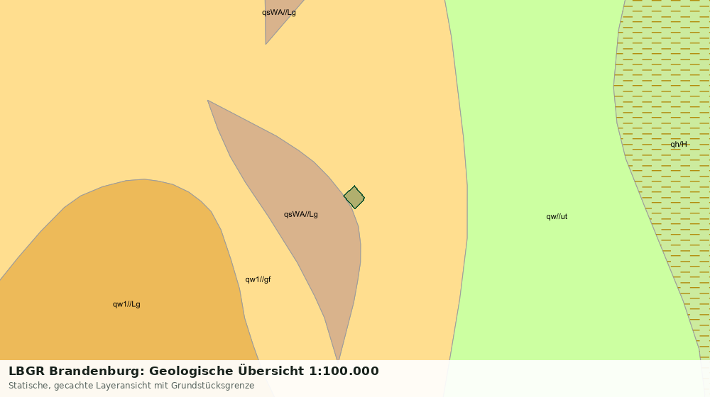 Statische Kartenansicht: LBGR Brandenburg: Geologische Übersicht 1:100.000