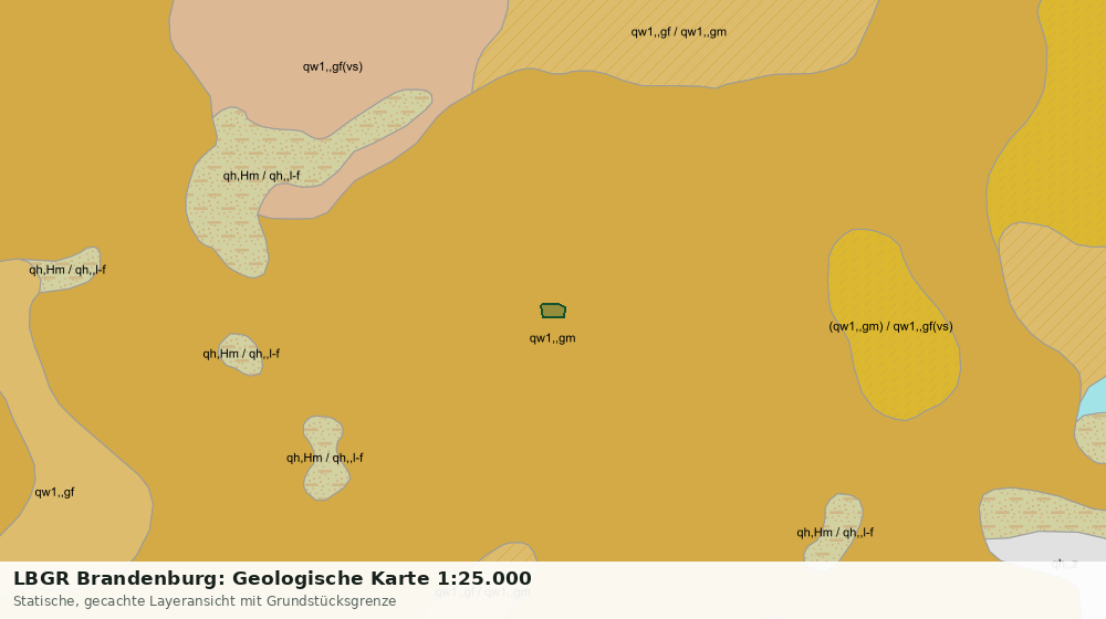 Statische Kartenansicht: LBGR Brandenburg: Geologische Karte 1:25.000