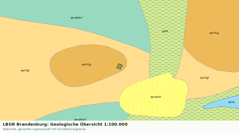 Statische Kartenansicht: LBGR Brandenburg: Geologische Übersicht 1:100.000