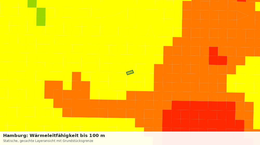 Statische Kartenansicht: Hamburg: Wärmeleitfähigkeit bis 100 m