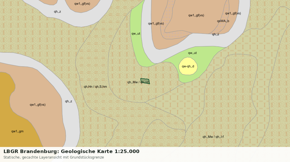 Statische Kartenansicht: LBGR Brandenburg: Geologische Karte 1:25.000