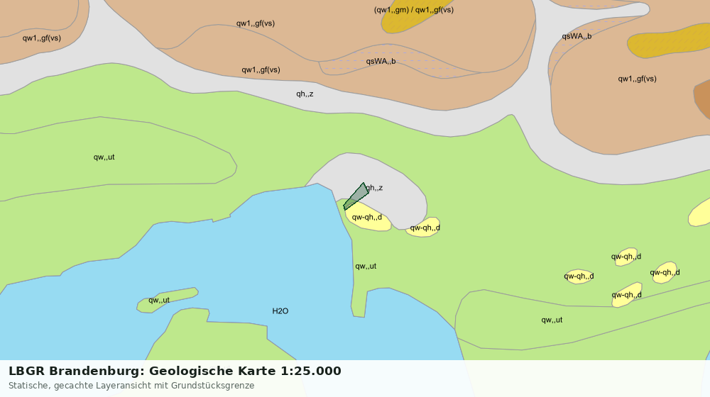Statische Kartenansicht: LBGR Brandenburg: Geologische Karte 1:25.000