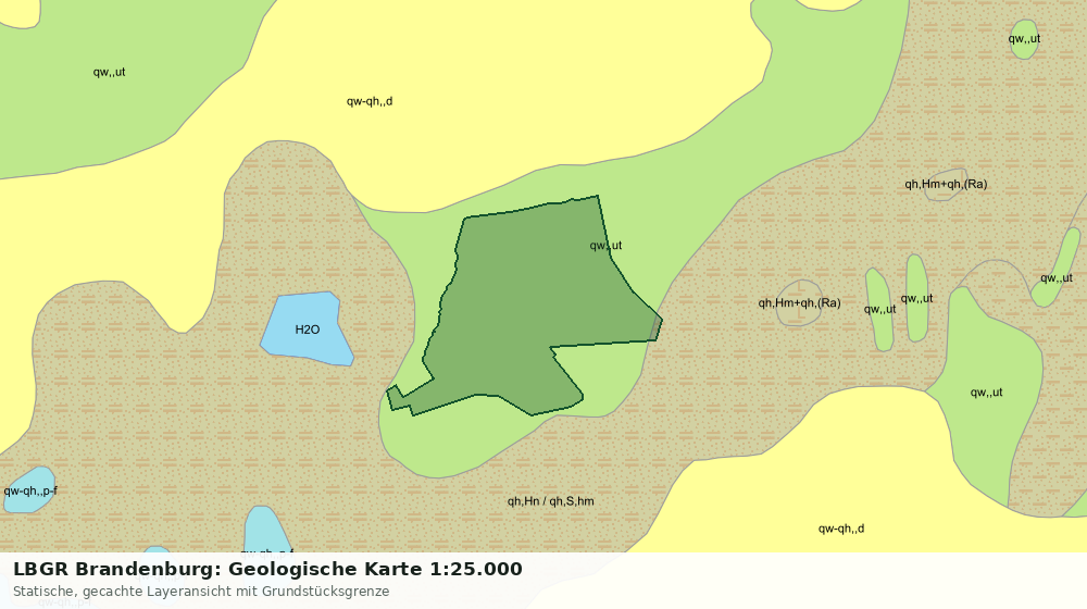 Statische Kartenansicht: LBGR Brandenburg: Geologische Karte 1:25.000