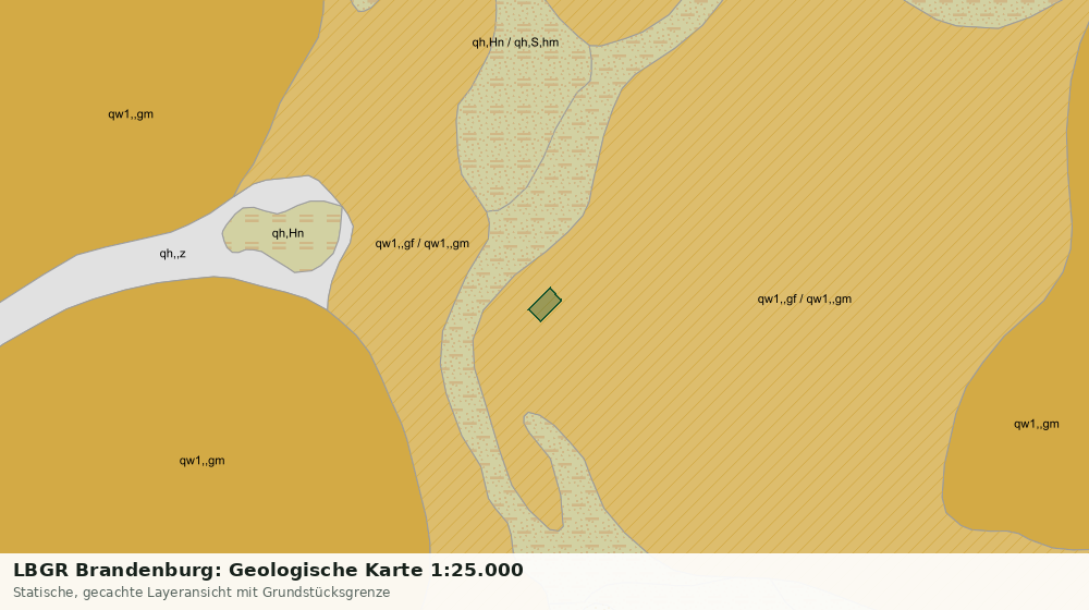 Statische Kartenansicht: LBGR Brandenburg: Geologische Karte 1:25.000