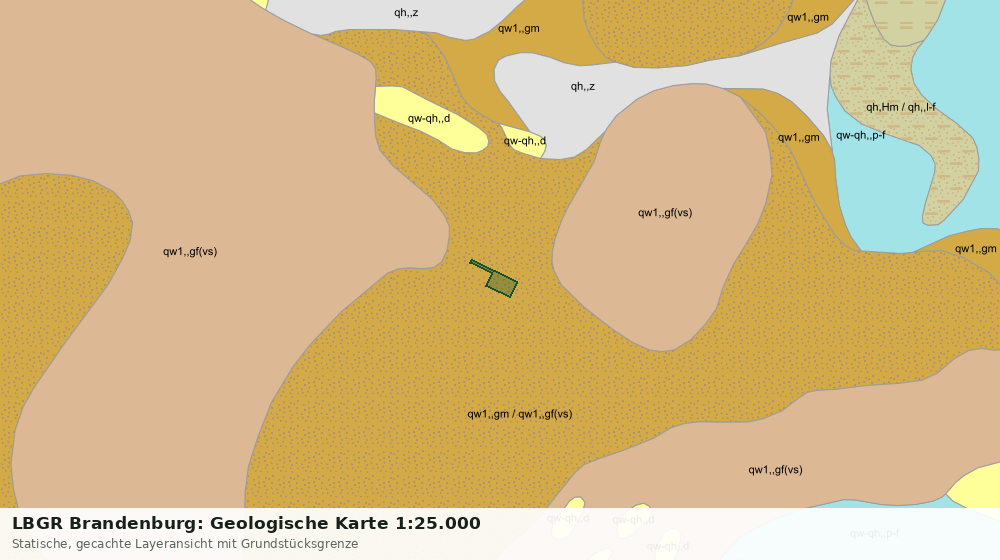 Statische Kartenansicht: LBGR Brandenburg: Geologische Karte 1:25.000