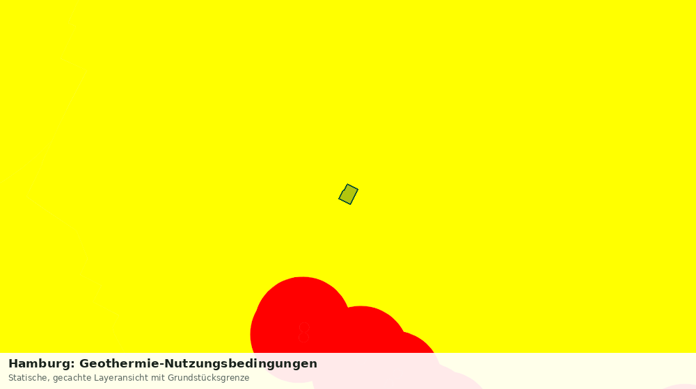 Statische Kartenansicht: Hamburg: Geothermie-Nutzungsbedingungen
