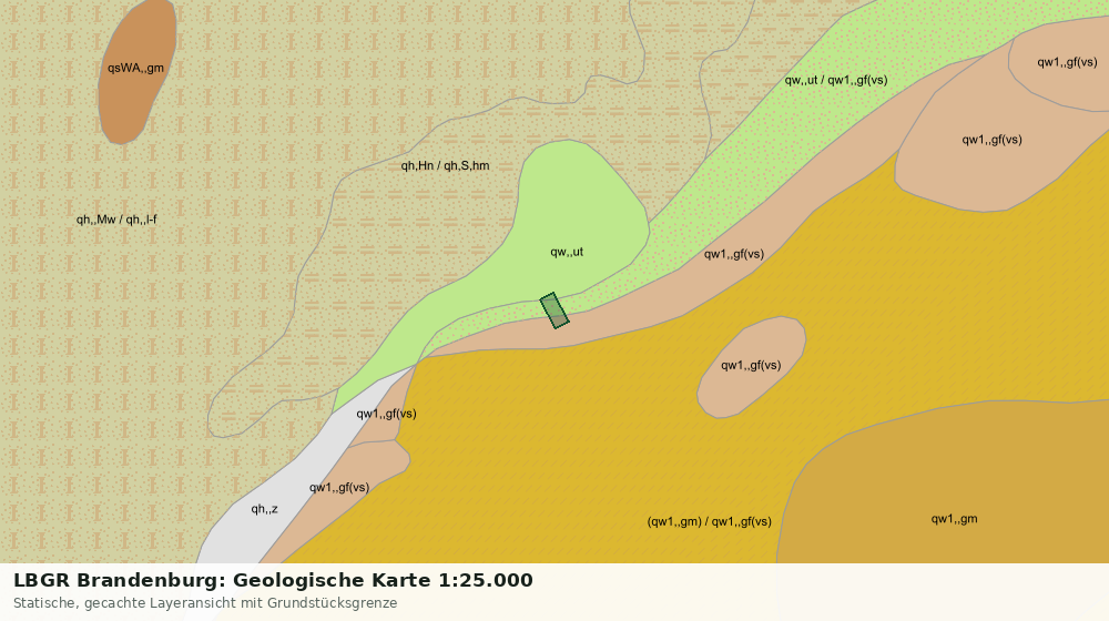 Statische Kartenansicht: LBGR Brandenburg: Geologische Karte 1:25.000