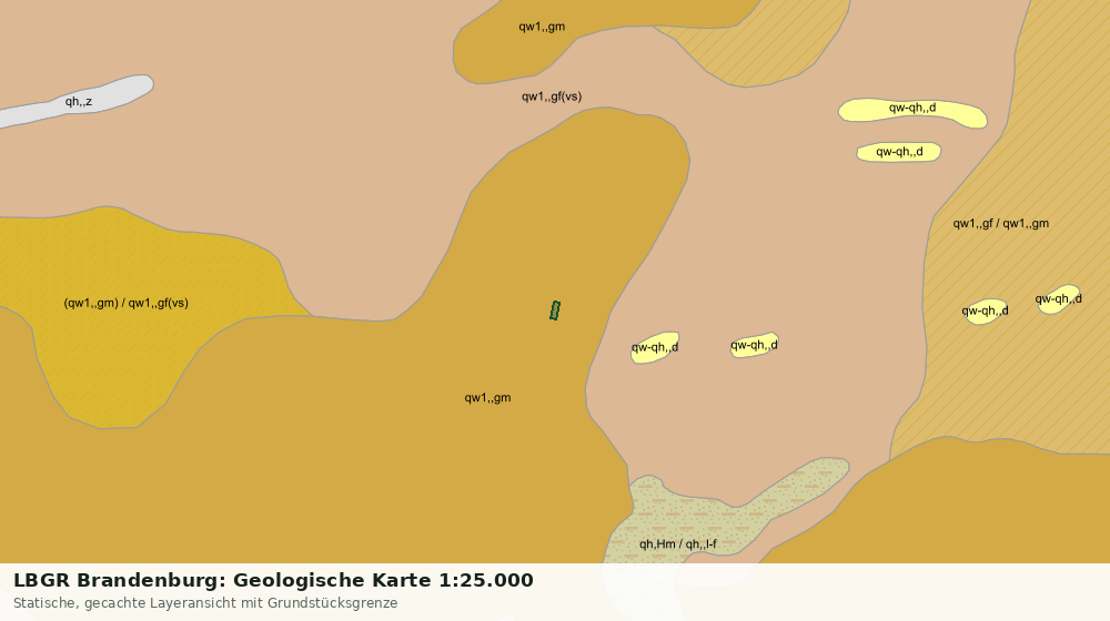 Statische Kartenansicht: LBGR Brandenburg: Geologische Karte 1:25.000