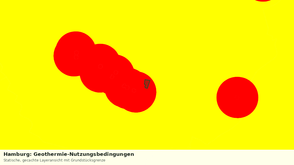 Statische Kartenansicht: Hamburg: Geothermie-Nutzungsbedingungen
