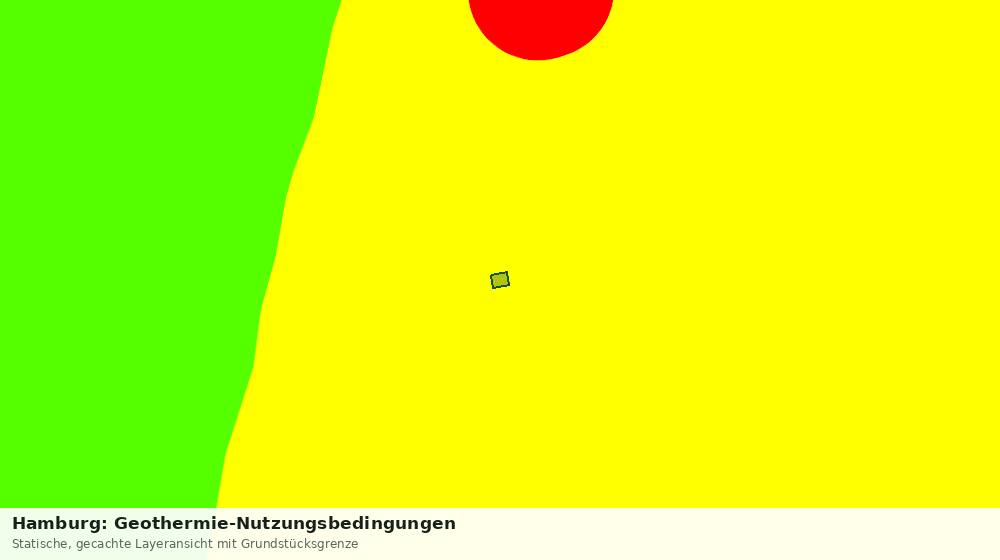 Statische Kartenansicht: Hamburg: Geothermie-Nutzungsbedingungen