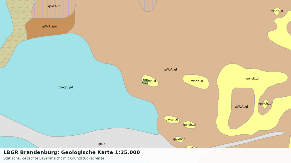 Statische Kartenansicht: LBGR Brandenburg: Geologische Karte 1:25.000
