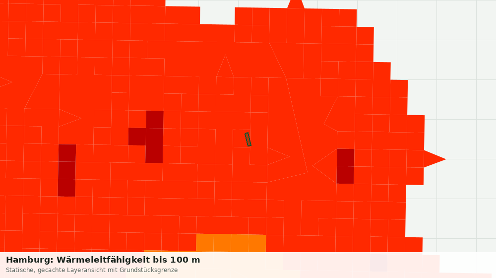Statische Kartenansicht: Hamburg: Wärmeleitfähigkeit bis 100 m