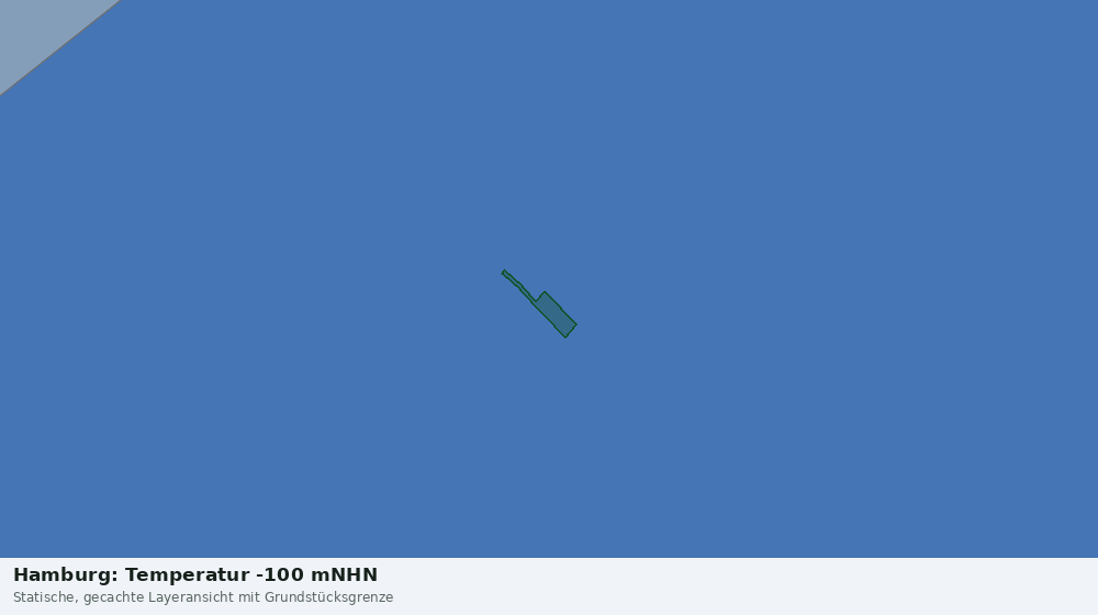 Statische Kartenansicht: Hamburg: Temperatur -100 mNHN