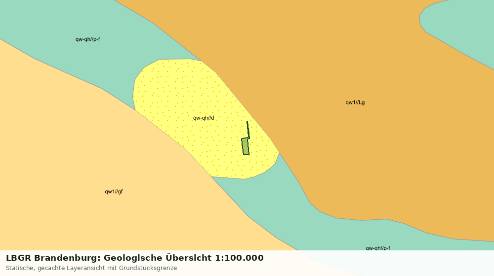 Statische Kartenansicht: LBGR Brandenburg: Geologische Übersicht 1:100.000