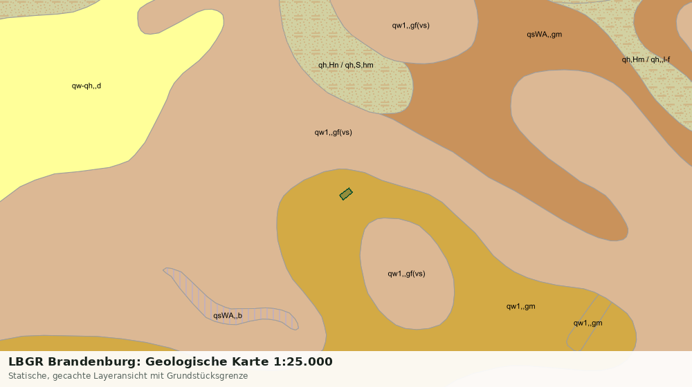 Statische Kartenansicht: LBGR Brandenburg: Geologische Karte 1:25.000
