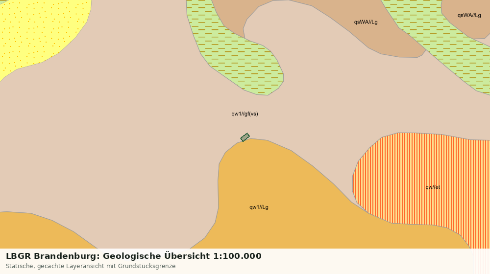 Statische Kartenansicht: LBGR Brandenburg: Geologische Übersicht 1:100.000