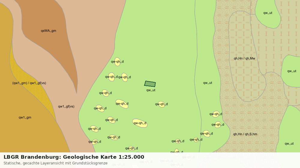 Statische Kartenansicht: LBGR Brandenburg: Geologische Karte 1:25.000