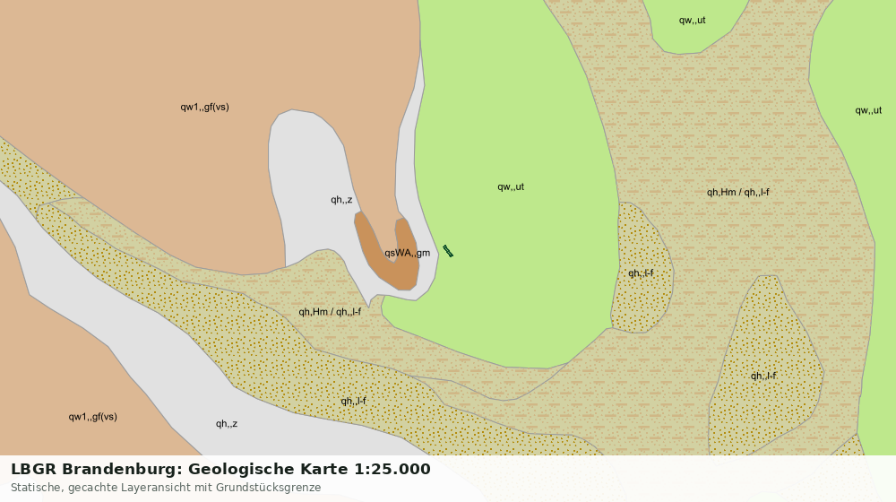 Statische Kartenansicht: LBGR Brandenburg: Geologische Karte 1:25.000