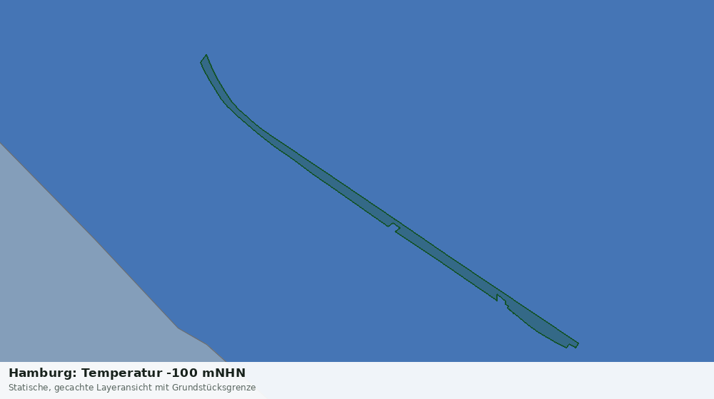 Statische Kartenansicht: Hamburg: Temperatur -100 mNHN