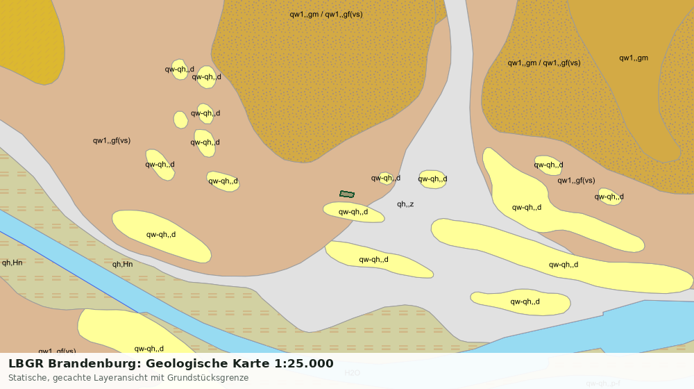 Statische Kartenansicht: LBGR Brandenburg: Geologische Karte 1:25.000