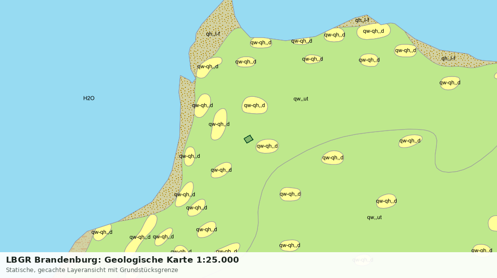 Statische Kartenansicht: LBGR Brandenburg: Geologische Karte 1:25.000