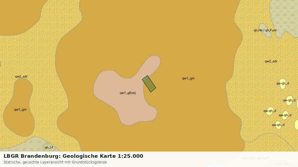 Statische Kartenansicht: LBGR Brandenburg: Geologische Karte 1:25.000