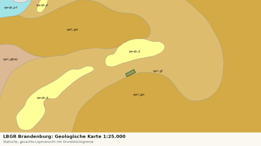 Statische Kartenansicht: LBGR Brandenburg: Geologische Karte 1:25.000