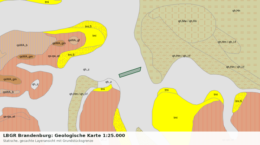 Statische Kartenansicht: LBGR Brandenburg: Geologische Karte 1:25.000