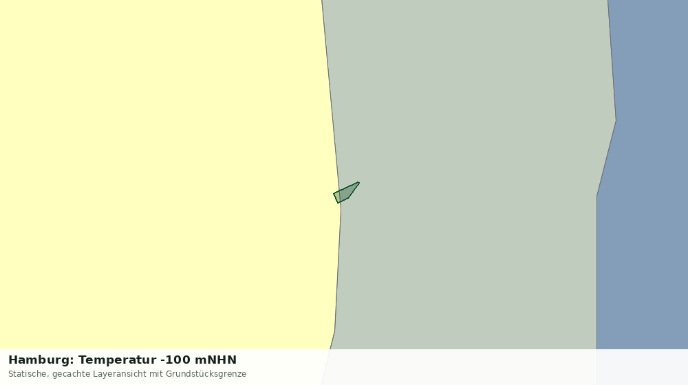Statische Kartenansicht: Hamburg: Temperatur -100 mNHN