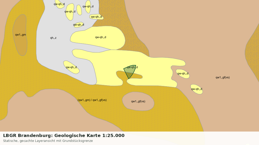Statische Kartenansicht: LBGR Brandenburg: Geologische Karte 1:25.000