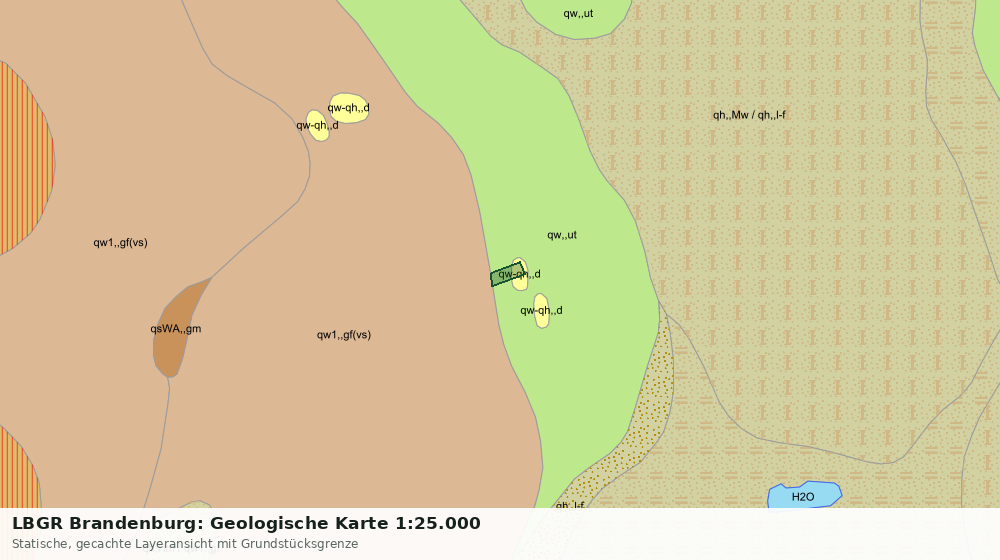 Statische Kartenansicht: LBGR Brandenburg: Geologische Karte 1:25.000