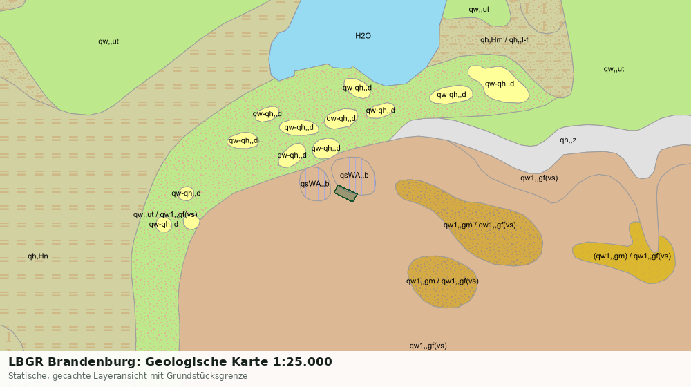 Statische Kartenansicht: LBGR Brandenburg: Geologische Karte 1:25.000