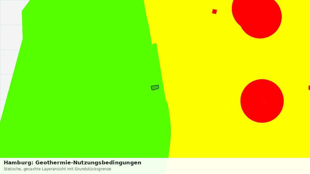 Statische Kartenansicht: Hamburg: Geothermie-Nutzungsbedingungen