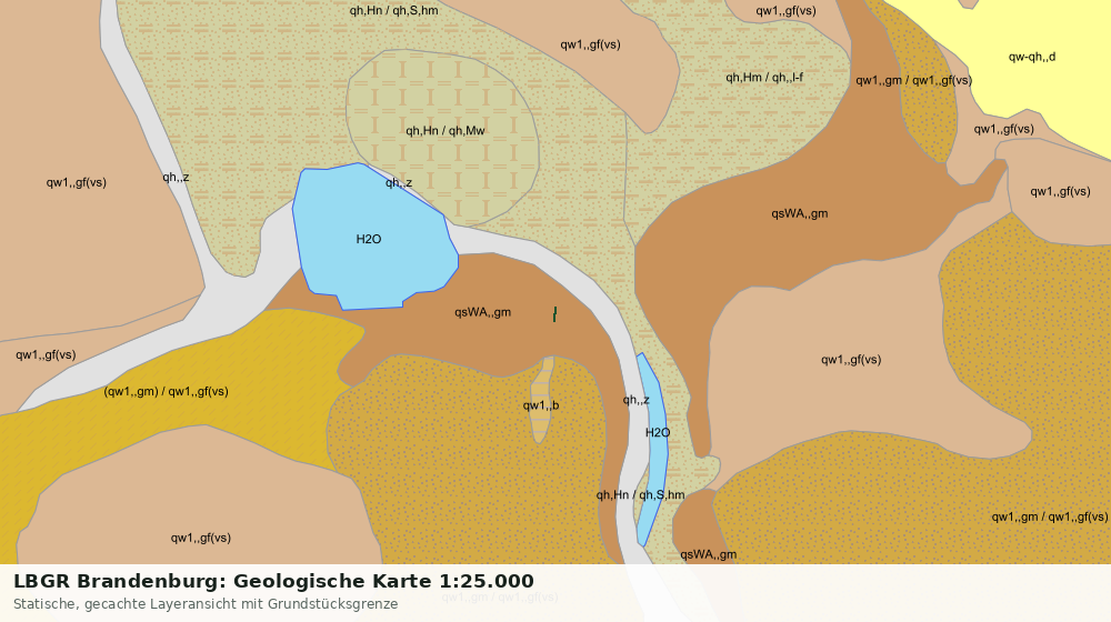 Statische Kartenansicht: LBGR Brandenburg: Geologische Karte 1:25.000