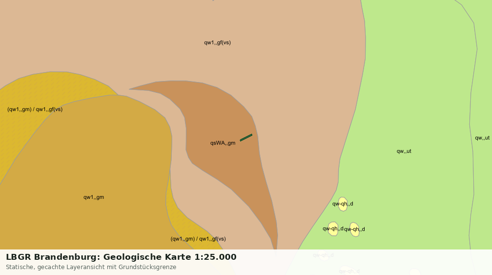Statische Kartenansicht: LBGR Brandenburg: Geologische Karte 1:25.000