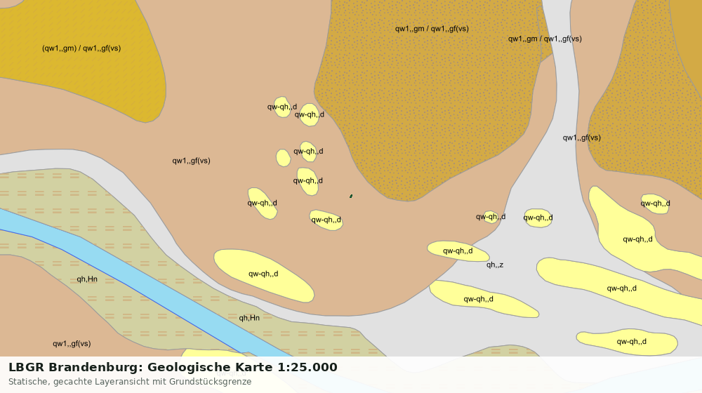 Statische Kartenansicht: LBGR Brandenburg: Geologische Karte 1:25.000