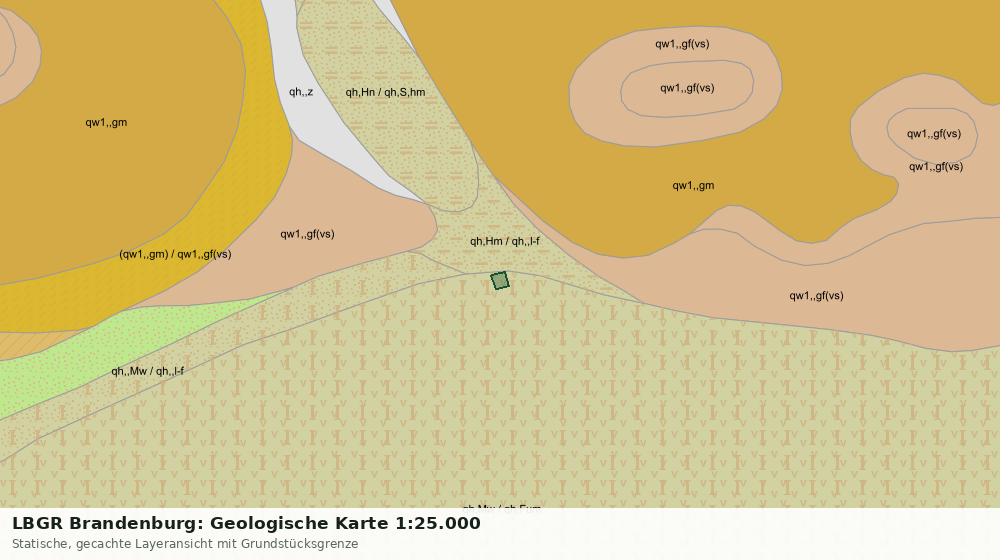 Statische Kartenansicht: LBGR Brandenburg: Geologische Karte 1:25.000