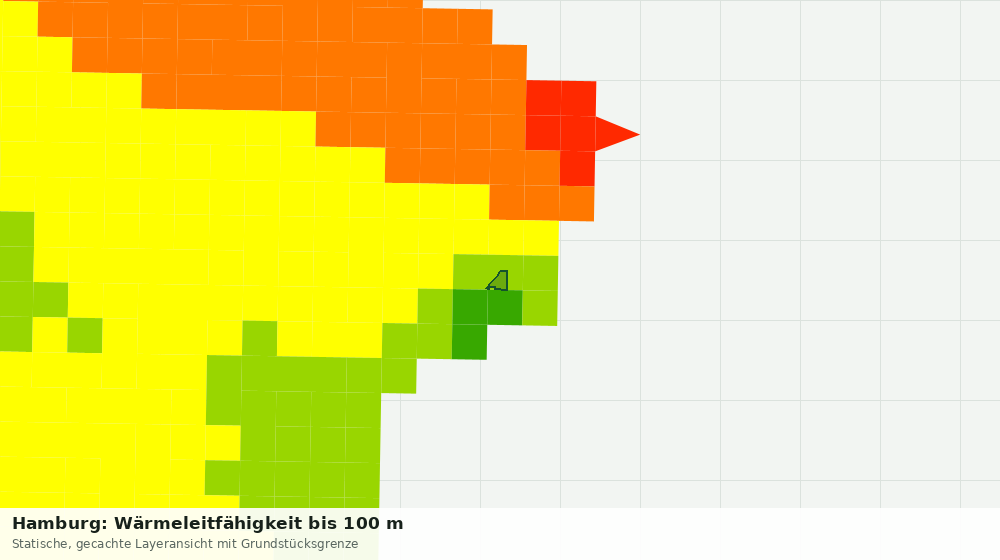 Statische Kartenansicht: Hamburg: Wärmeleitfähigkeit bis 100 m