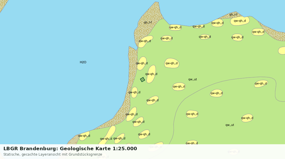 Statische Kartenansicht: LBGR Brandenburg: Geologische Karte 1:25.000