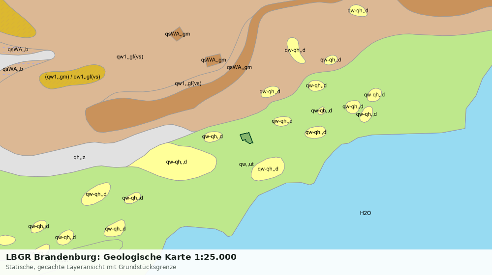 Statische Kartenansicht: LBGR Brandenburg: Geologische Karte 1:25.000