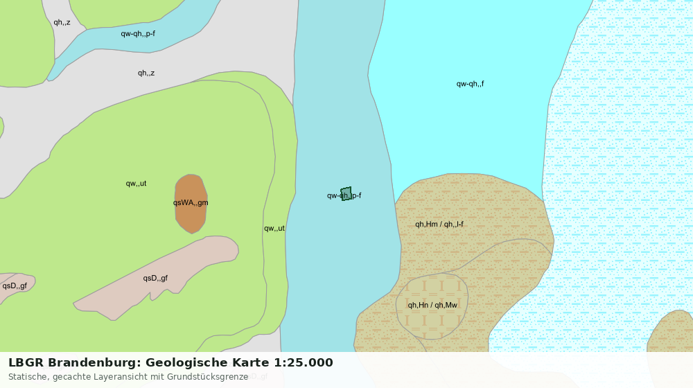 Statische Kartenansicht: LBGR Brandenburg: Geologische Karte 1:25.000