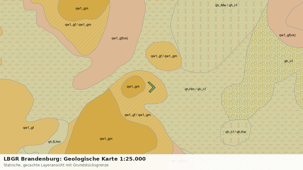 Statische Kartenansicht: LBGR Brandenburg: Geologische Karte 1:25.000