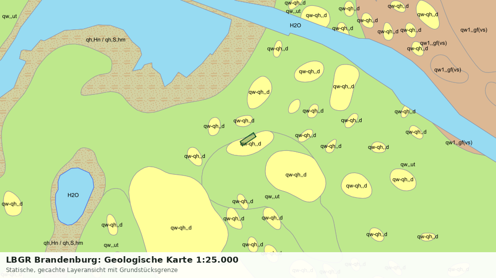 Statische Kartenansicht: LBGR Brandenburg: Geologische Karte 1:25.000