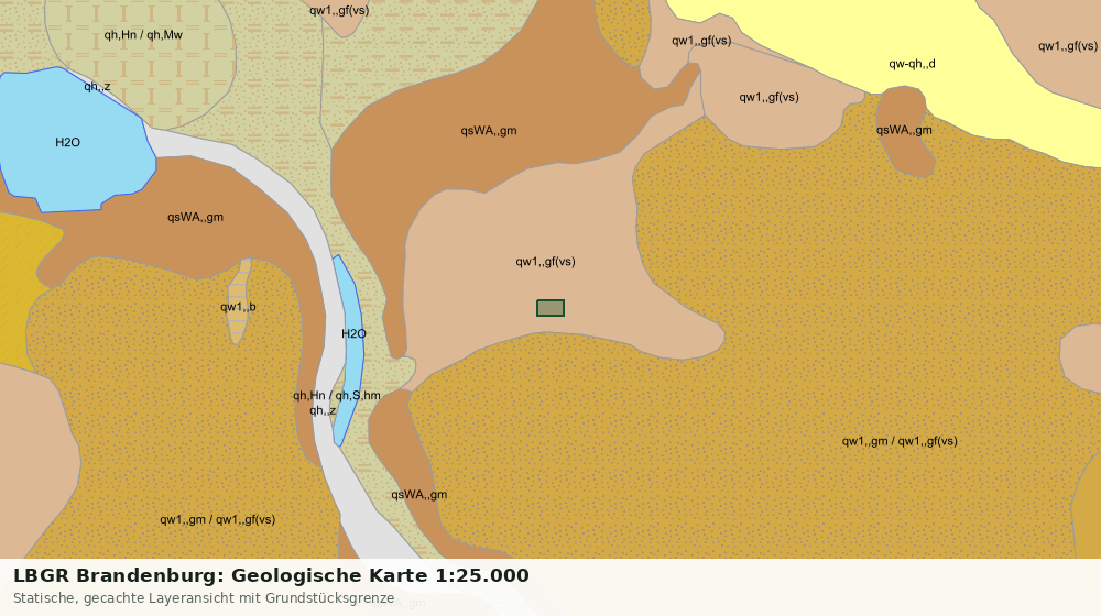 Statische Kartenansicht: LBGR Brandenburg: Geologische Karte 1:25.000