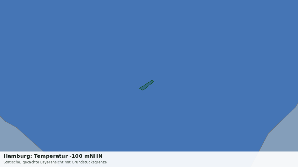 Statische Kartenansicht: Hamburg: Temperatur -100 mNHN